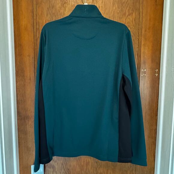 NWT PGA Tour 1/4‎ Zip Stretch Thermal Mens Medium Dark Teal Golf Dad Outdoor - Picture 4 of 10